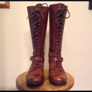 Tall lace-up boots - excellent condition